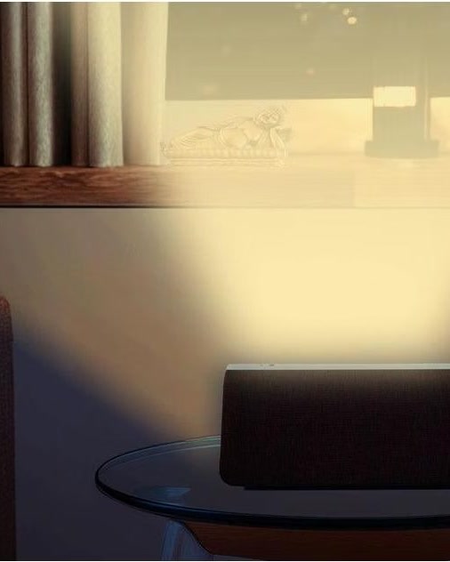 Kevin light scene visible through a window